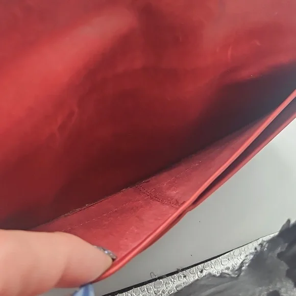 Vintage Coach Wallet Distressed Red Leather Checkbook Holder - Picture 13 of 16